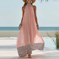 Beach Casual Loose Long Dress Women Summer 2026 Fashion Sleeveless Solid Color Off Shoulder Maxi Dresses Elegant